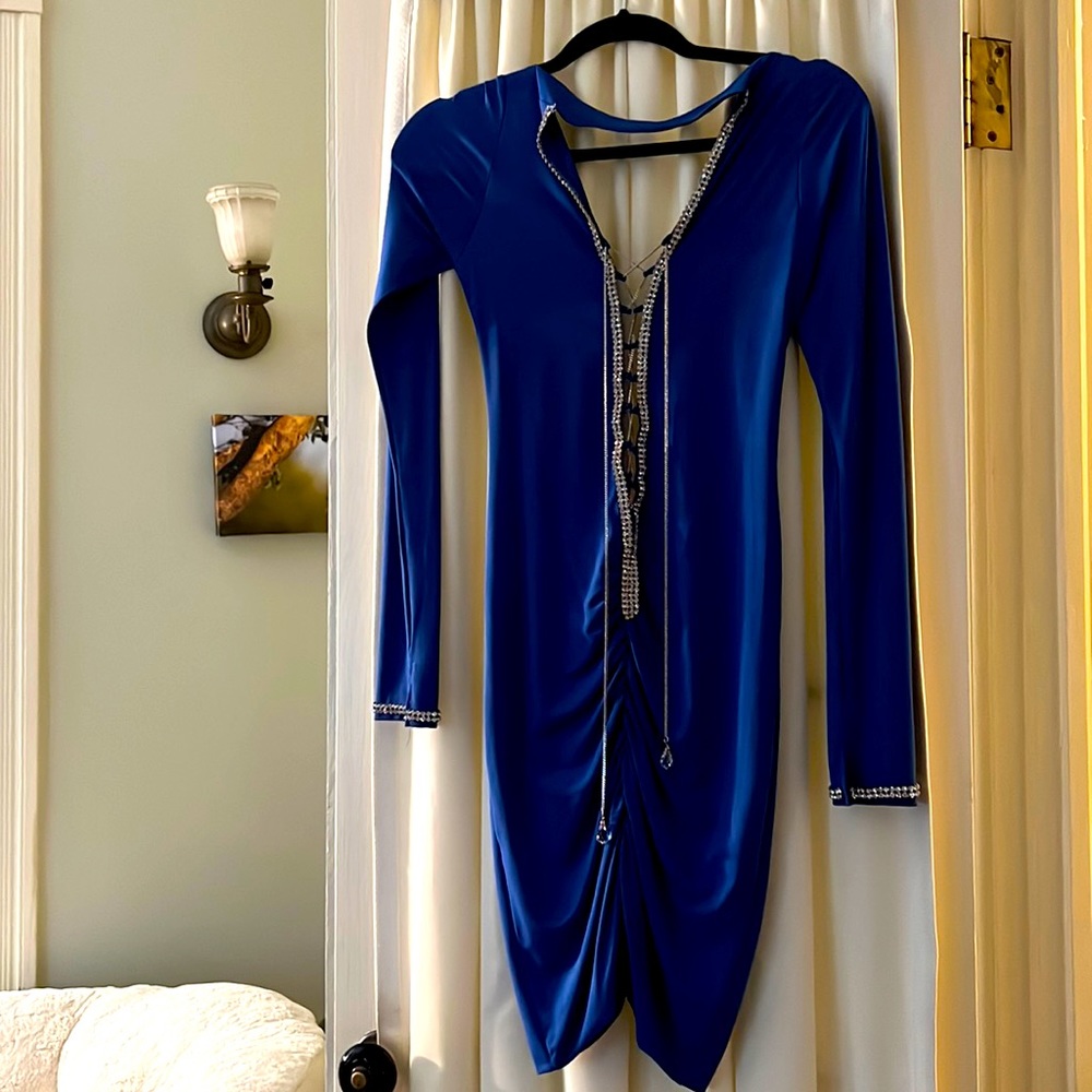 Beautiful Blue Crystal New Years Eve Dress!! Size for someone XS/S